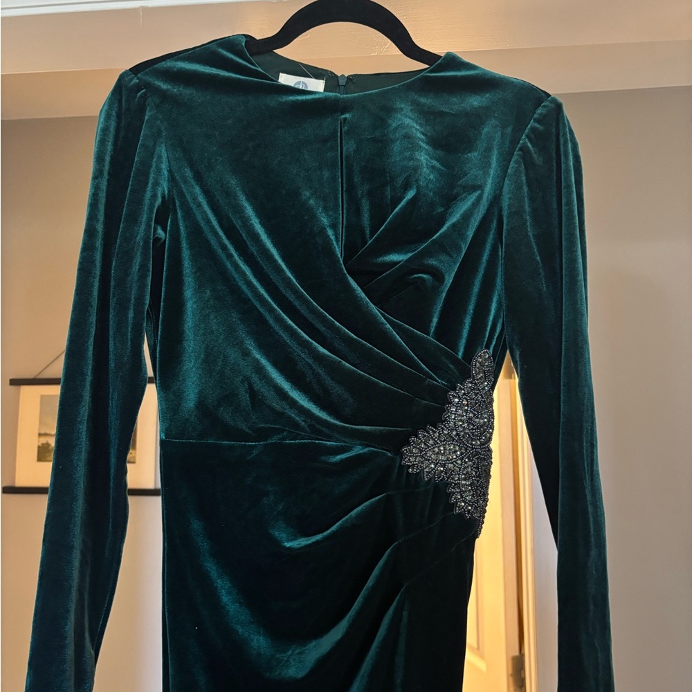 Vintage Velvet Green Dress
